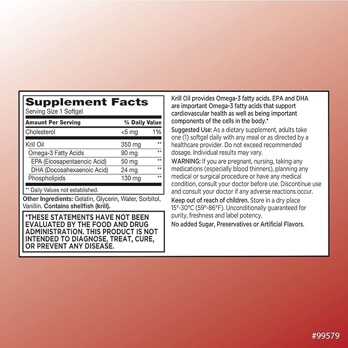 Quality Choice Krill Oil 350 Mg Softgels 30Ct