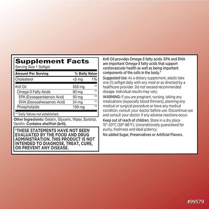 Quality Choice Krill Oil 350 Mg Softgels 30Ct