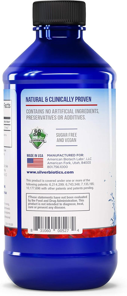 Silver Biotics 30 PPM Extra Strength Daily Immune Support Supplement with Silversol Technology | The Perfect Daily Defense Boost for Your Immune System | 16 Fl Oz