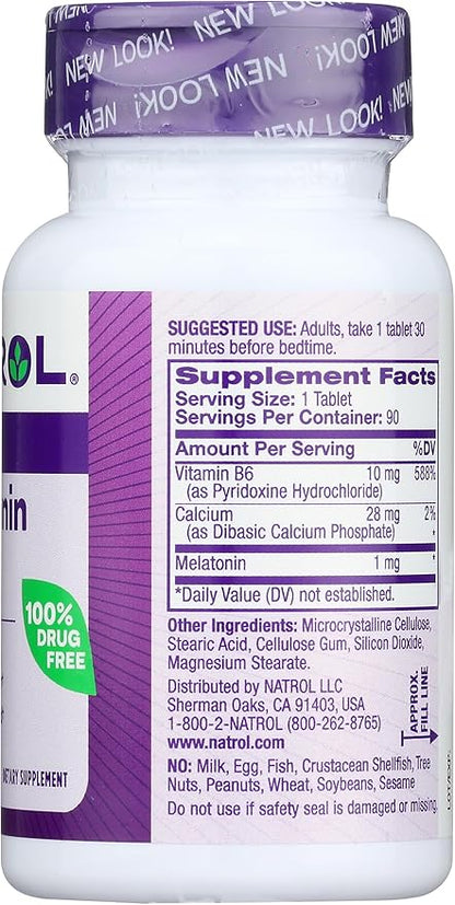 Natrol Melatonin Tablets 1mg, 90 Count