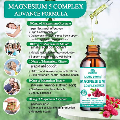 Cortisol Detox for Women & Men w. Super Calm 16-in-1 Magnesium, Theanine, Ashwagandha, St Johns Wort, Lemon Balm, Cortisol Wellness Liquid Drops for Balanced Cortisol, Harmone Balanced & Relaxation