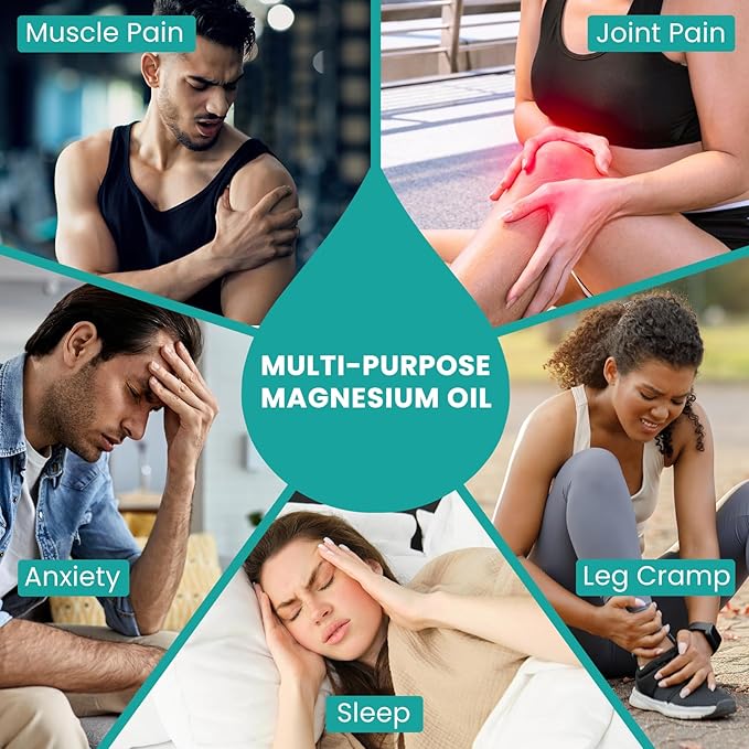 Venture Pal Magnesium Oil Spray Set,100% Pure Magnesium Oil Spray Big 8 oz