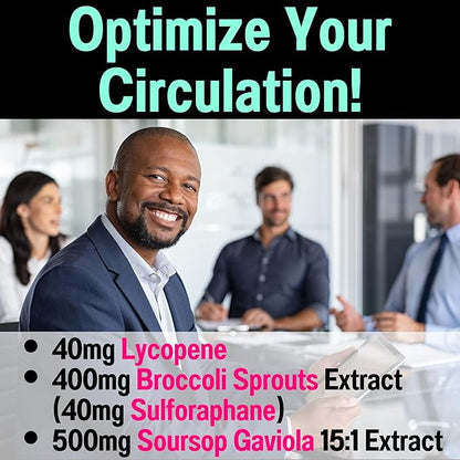 Soursop Graviola Curcumin Lycopene Broccoli Sprouts Sulforaphane Extract Gummies with Turmeric Curcumin Ginger Black Pepper, Sour Sop Guyabano Leaf Supplement, Chew Chewable Pills Capsules Supplements