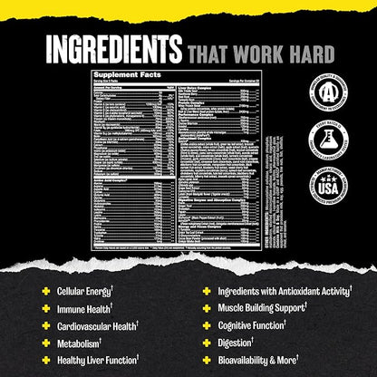 Animal Pak - Convenient Multivitamin for Men & Women Daily All-in-One Vitamin & Supplement Pack - Zinc, Vitamins C, B, D, Amino Acids, and Immune Support - Sports Nutrition Performance - 44 Count
