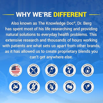 Dr. Berg Magnesium Glycinate Powder for Sleep, Relaxation, & Stress Relief - Now Includes Vitamin D3 & Zinc - Delicious Raspberry & Lemon Flavor (50 Servings) Magnesium Powder - Magnesium Drink Powder