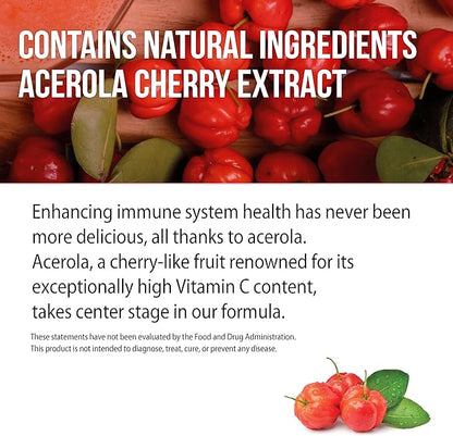 Acerola Cherry Vitamin C 1000mg, Immune Support - 180 Tablets X 4 Bottles (720 Count)