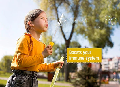 German Vitamin C 180 mg - 240 Vegan Drink Effervescent Tablets - Lemon Lime Flavor - Made in Germany