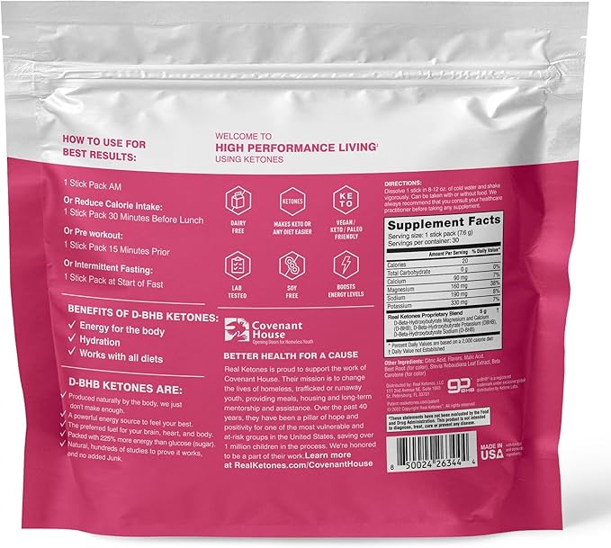 Real Ketones Intermittent Fasting Drink Mix Bundle for Weight Loss Support Raspberry Lemon Shift Electrolytes & Intermittent Fasting Electrolytes for Men with BHB Exogenous Ketones (30 Count Each)