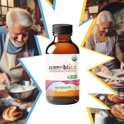 Sunflower Lecithin Liquid for Cooking and Baking. Liquid Lecithin for Gummies, and Smoothies (4oz, Organic, Vegan, Gluten-Free)