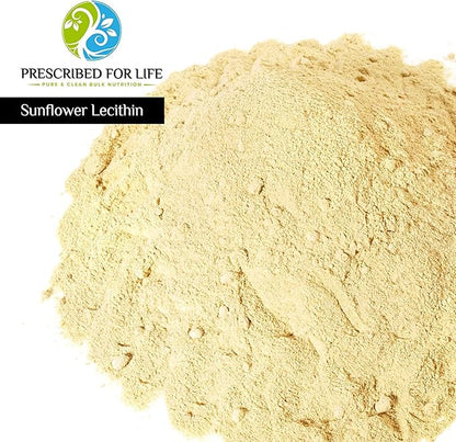 Prescribed For Life Sunflower Lecithin Powder, Unbleached, Gluten Free, Vegan, Non GMO, Soy Free, Kosher, Naturally Rich in Choline & Essential Fatty Acids (4oz / 113g)
