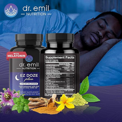 DR. EMIL NUTRITION Total Gut Complex and EZ Doze Plus Bundle - Gut Health Supplement & Sleep Support Capsules with Melatonin