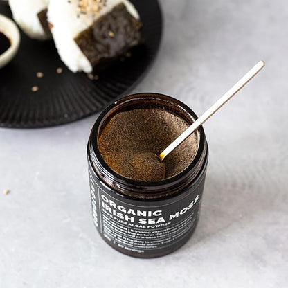 Erbology Organic Irish Sea Moss Powder 3.2 oz - 90 Servings - Sustainably Sourced in Ireland - Supports Metabolism and Skin Health - Rich in Iodine - Small Batch - GMO-Free