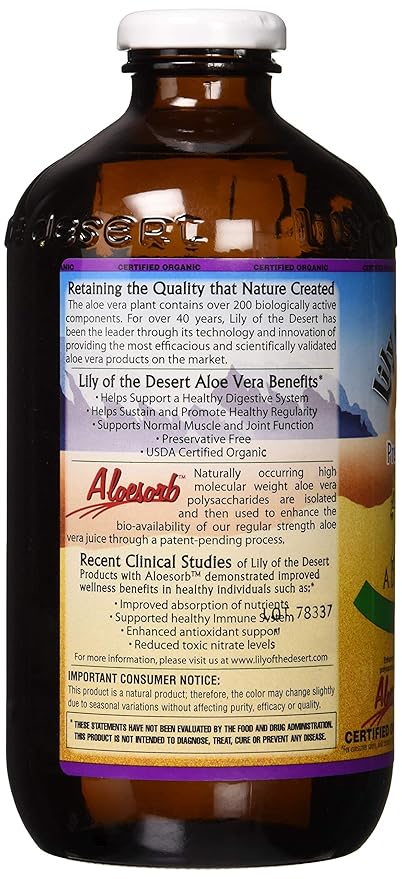 Lily Of The Desert PF Whole Leaf Aloe Vera Juice, 32 Fluid Ounce