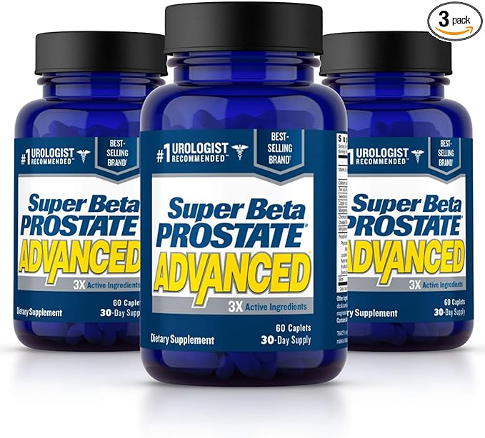 Advanced – Reduce Bathroom Trips, Promote Sleep, Support Bladder Emptying. Prostate Supplement for Men with Beta Sitosterol, not Saw Palmetto (180 Caplets, 3-Pack)