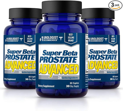 Advanced – Reduce Bathroom Trips, Promote Sleep, Support Bladder Emptying. Prostate Supplement for Men with Beta Sitosterol, not Saw Palmetto (180 Caplets, 3-Pack)