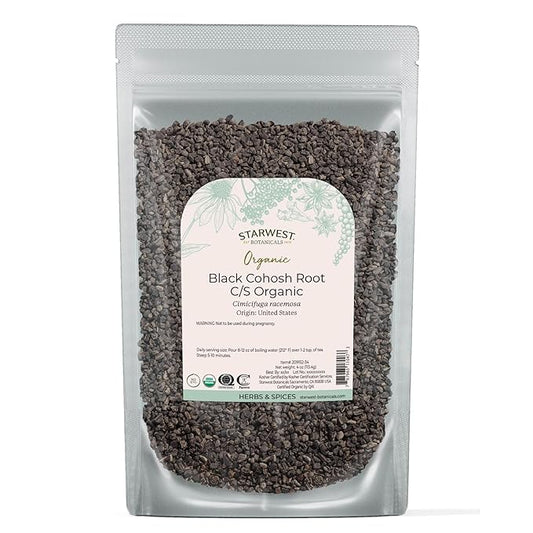 Black Cohosh Root Cut & Sifted Organic - 4 Oz,(Starwest Botanicals)