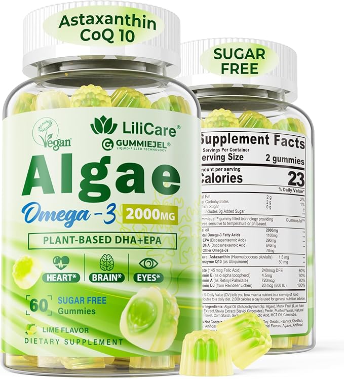 Bundle: Algae Omega 3 Gummies & Fast Dissolve Vitamin D3 5000IU with Calcium & Magnesium