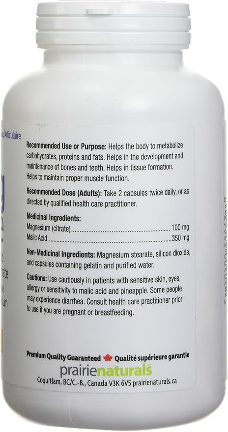 Mag Force Magnesium & Malic Acid Capsules, 180 Count