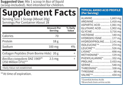 Garden of Life Grass Fed Collagen Peptides Powder Unflavored Collagen Powder for Women Men Hair Skin Nails Joints, Hydrolyzed Collagen Protein Supplements, Collagen for Women & Men, 28 Servings