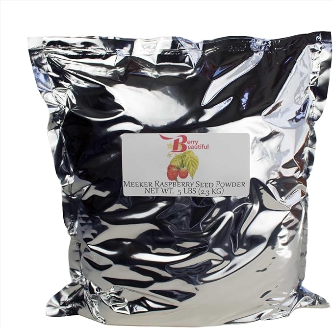 Meeker Red Raspberry Seed Powder - Natural Source of Ellagic Acid and Fiber - Locally Milled from US-Grown Raspberry Seeds - 5 lb / 2.26 kg