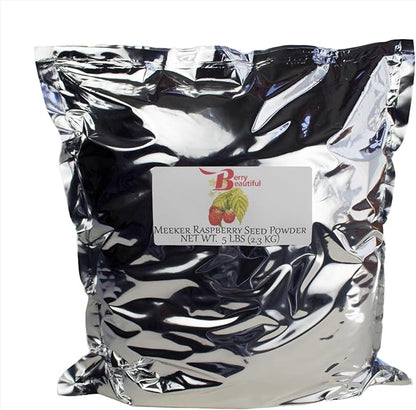 Meeker Red Raspberry Seed Powder - Natural Source of Ellagic Acid and Fiber - Locally Milled from US-Grown Raspberry Seeds - 5 lb / 2.26 kg