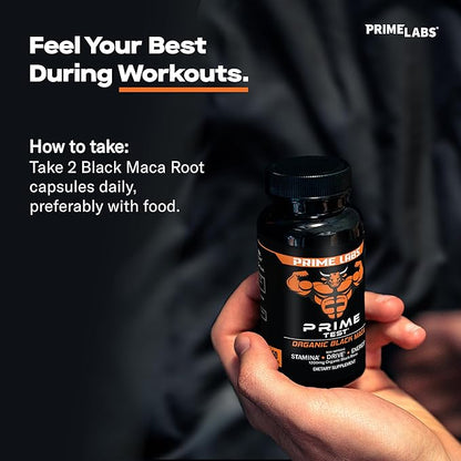 Prime Labs Tribulus Terrestris (120 ct) + Organic Black Maca (60 ct)