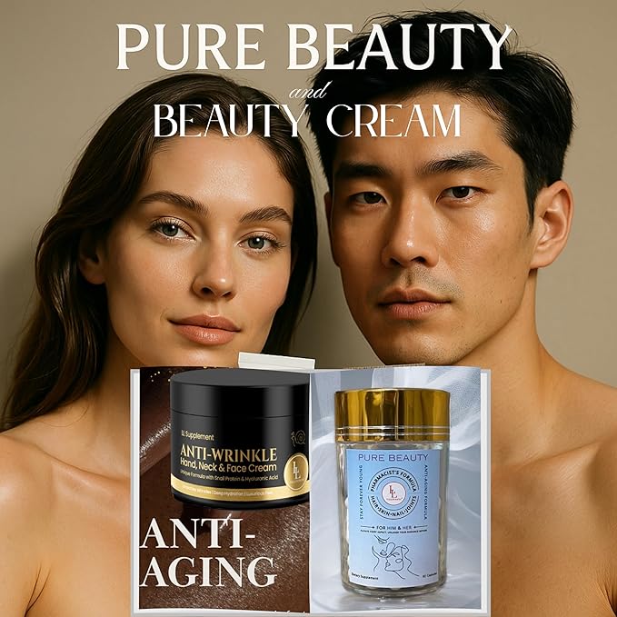 Pure Beauty by LL Supplement – Pharmacist-Formulated Anti-Aging Collagen, NR, Resveratrol, Hyaluronic Acid, CoQ10 – Glow, Hydrate, Renew from Within – 60 Capsules