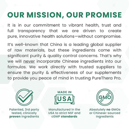 Pure TheraPro Rx Optimum Magnesium Lysinate Glycinate & Di-Magnesium Malate, Made in USA | 4 Month Supply | Chelated Magnesium for Maximum Absorption, Supports Bone Health & Energy, 240 Count