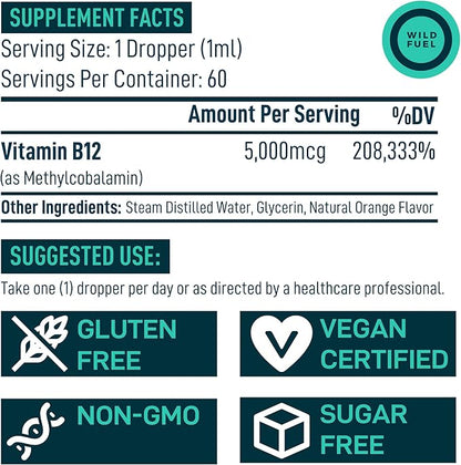 WILD FUEL Essential Amino Acid Supplement and Vegan Vitamin B12 Liquid Energy Bundle