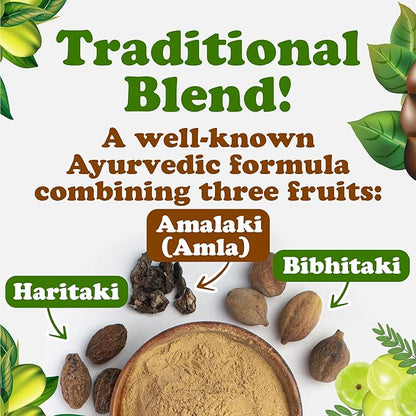 Food to Live Organic Triphala Powder, 1 Pound – Natural Detox, Blend from Fruits Amalaki, Haritaki and Bibhitaki, Non-GMO, Perfect for Tea and Smoothies, Vegan, Kosher, Bulk