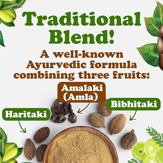 Food to Live Organic Triphala Powder, 5 Pounds – Natural Detox, Blend from Fruits Amalaki, Haritaki and Bibhitaki, Non-GMO, Perfect for Tea and Smoothies, Vegan, Kosher, Bulk