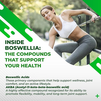 Boswellia with Cloves, Ginger, Turmeric, Vitamin C, Hyaluronic Acid, MSM, Devil's Claw – Supports Joint Health, Digestive Wellness* & Nutrient Absorption* – Made in The USA