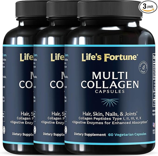 Enhanced Collagen Pills (Types I, II, III, V, X) | Grass Fed Collagen Peptides & Proteox for Maximum Absorption & Benefits | Keto Primal Amino Acid Hydrolyzed Protein for Hair Nail Skin Joint Health