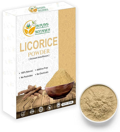 Licorice Root Powder Natural – Mulethi (Yastimadu) Powder (Glycyrrhiza Glabra) for Skin Care, Herbal Tea, Digestive Support & Wellness – 2 oz