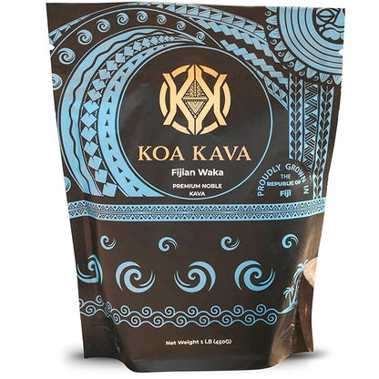 1 Pound Premium Fijian Waka Kava from Koa Kava with a Drawstring Kava Strainer to make Kava Tea