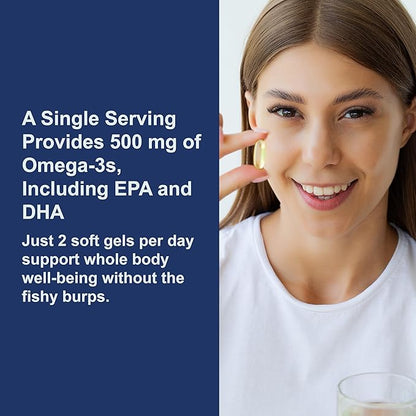 Carlson - Salmon Oil, 500 mg Omega-3s, Norwegian, Heart, Brain & Joint Health, 300 Softgels