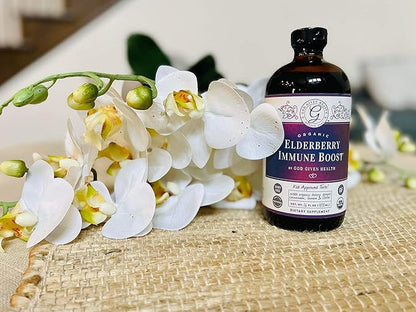 Elderberry Immune Boost - 16oz - Pure Elderberry Syrup for Immune Support - Organic, Non-GMO, Gluten-Free