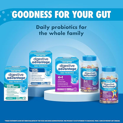 Digestive Advantage Lactose Defense Capsules (96 Count In A Box), Helps Breaks Down Lactose and Defend Against Digestive Upset, Supports Digestive and Immune Health, CFUs
