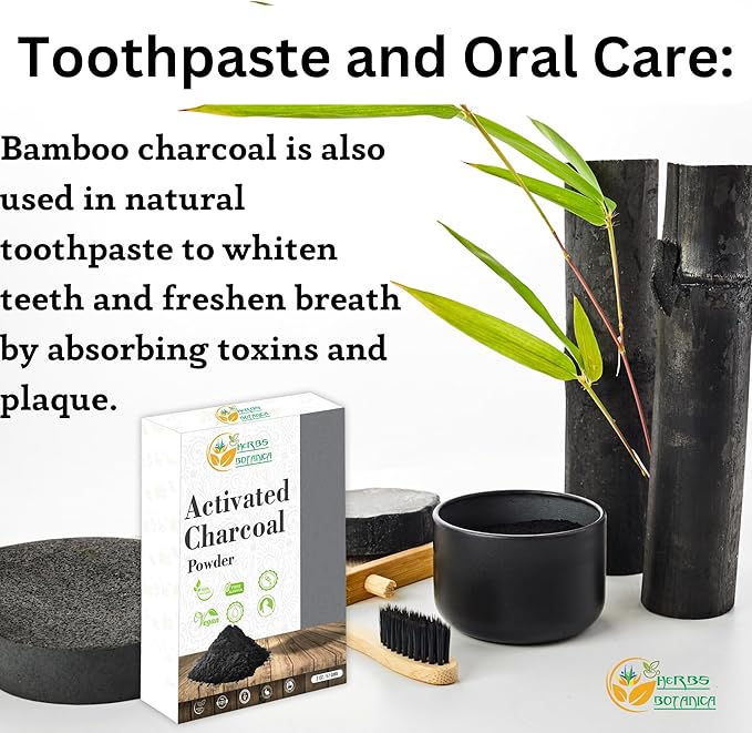 Activated Charcoal Powder 100% Food Grade Bamboo Charcoal Powder for Baking, Soap Making, Face Masks & DIY Skincare Fine for Multiple Uses 2 oz