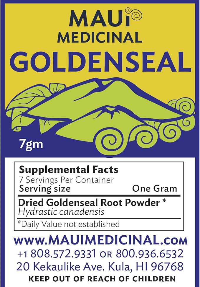 Goldenseal Root Powder 7gm = 1/4 oz. **USA Grown & Packaged**