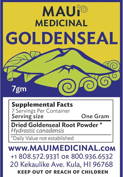 Goldenseal Root Powder 7gm = 1/4 oz. **USA Grown & Packaged**