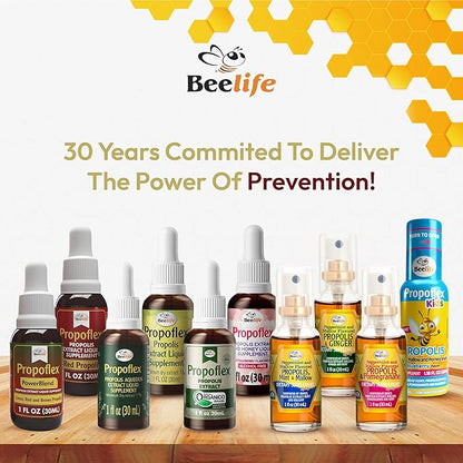 Beelife Propoflex Green Propolis Extract - No Alcohol Bee Propolis Tincture, High Artepillin-C Levels - Antioxidant-Rich Liquid Supplement for Wellness - Natural & Kosher - Made in Brazil, 1 Fl. Oz.