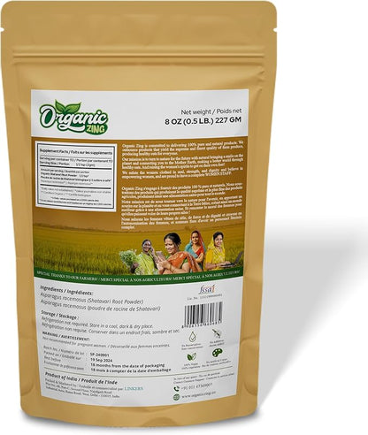 Organic Shatavari Powder for Wellness - 8oz (227g) - Pack of 4