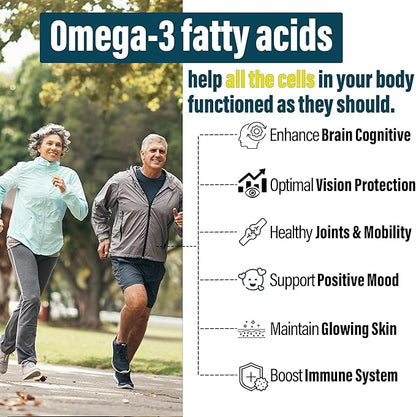 Vegan Omega 3 Gummies 1000mg with Vegan Multivitamin for Women Men with Iron, Vitamin B12, A, D3, K2, Algae Omega 3, Magnesium, Zinc