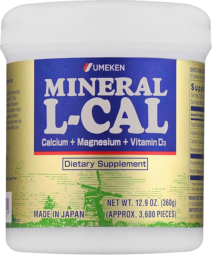 Mineral L-Cal, Calcium with Vitamin D3 In Ball Format, Enriched with Magnesium and Minerals, Water Soluble and Fast Absorbing, Calcium Magnesium D3 Supplement, 3,600 Balls & 360g per Bottle, Pack of 1