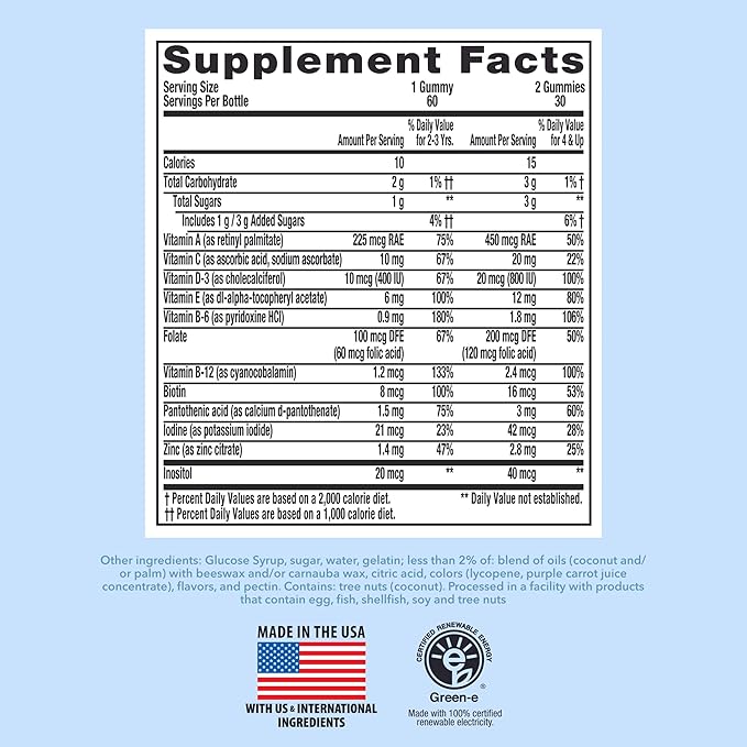 L'il Critters Frozen Daily Kids Multivitamin Gummies Assorted Berry Flavors for Ages 2+ Toddlers and Kids, Disney Multivitamin Gummies with 11 Essential Nutrients, 30-60 Day Supply, 60 Gummies