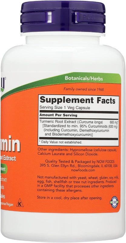 NOW FOODS Curcumin Ext 95% 700mg, 60 CT
