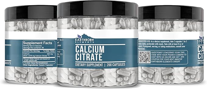 Earthborn Elements Chanca Piedra & Calcium Citrate Bundle (200 caps)