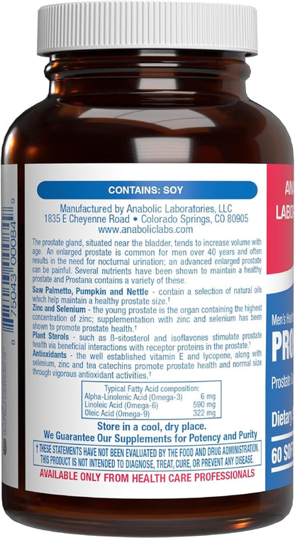 Prostana Prostate Health Supplement for Men - Clinical Formula Herbal Complex with Beta Sitosterol Saw Palmetto and Pumpkin Seed Oil for Prostate Support - Non-GMO & Made in The USA - 1 Month Supply