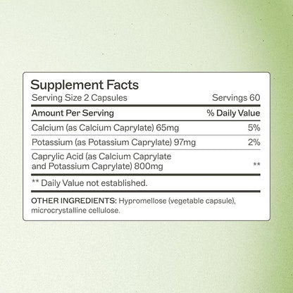 Dr Amy Myers Caprylic Acid Capsules 800 mg - Provides Optimal Support for Healthy Balance - Gradual Release, Best Buffered Formula to Support a Healthy Gut and Probiotic - 120 Vegan Capsule